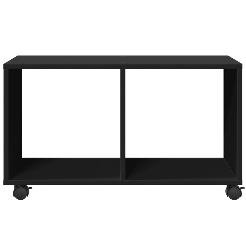 Rolkast 72x33x42,5 cm bewerkt hout zwart is nu te koop bij PeponiXL, paradijselijk wonen!