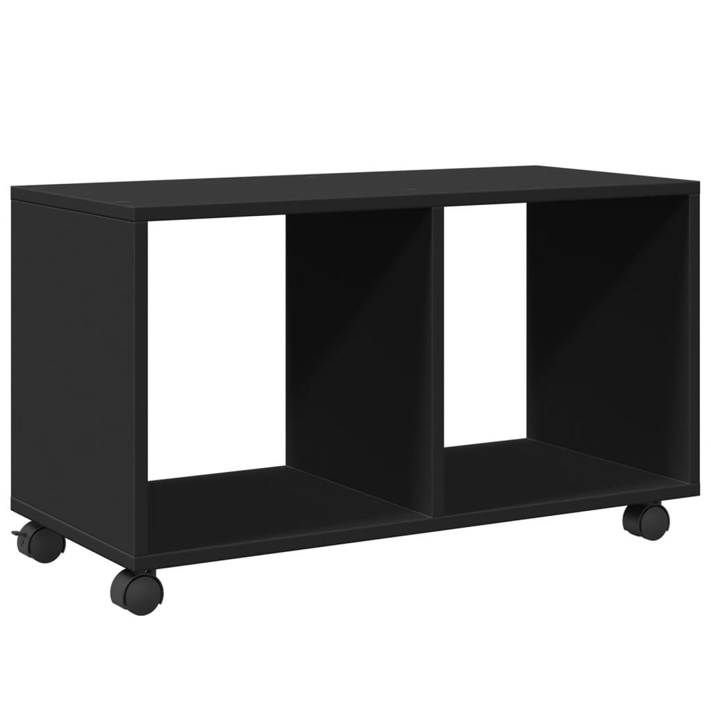 Rolkast 72x33x42,5 cm bewerkt hout zwart is nu te koop bij PeponiXL, paradijselijk wonen!