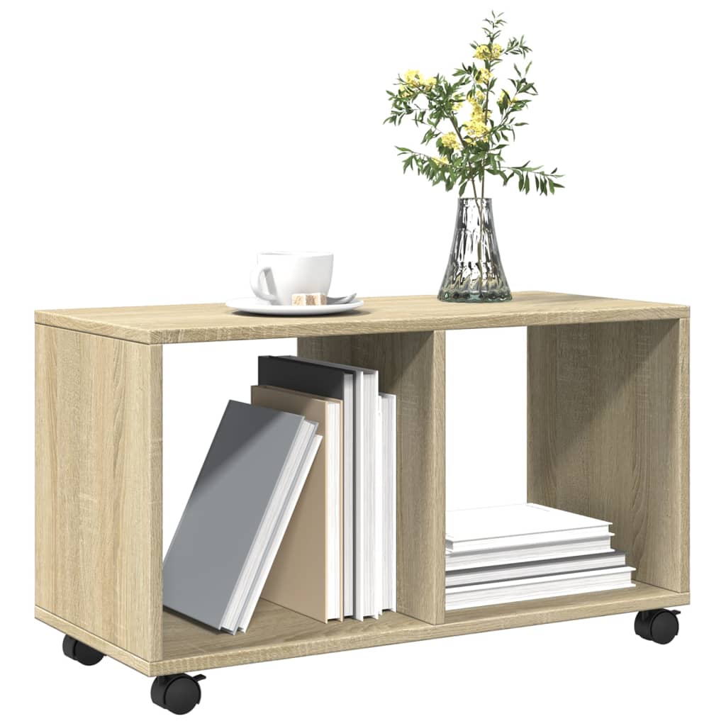 Rolkast 72x33x42,5 cm bewerkt hout sonoma eikenkleurig is nu te koop bij PeponiXL, paradijselijk wonen!