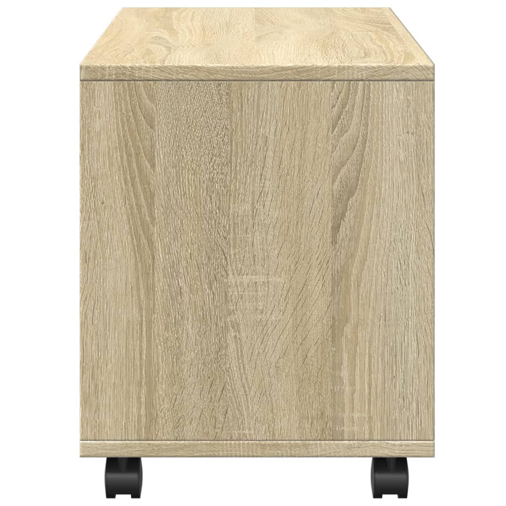 Rolkast 72x33x42,5 cm bewerkt hout sonoma eikenkleurig is nu te koop bij PeponiXL, paradijselijk wonen!