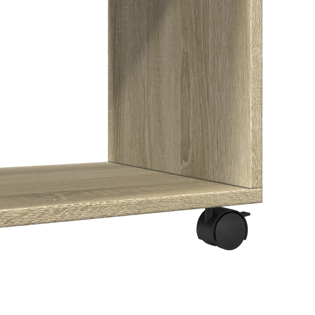Rolkast 72x33x42,5 cm bewerkt hout sonoma eikenkleurig is nu te koop bij PeponiXL, paradijselijk wonen!