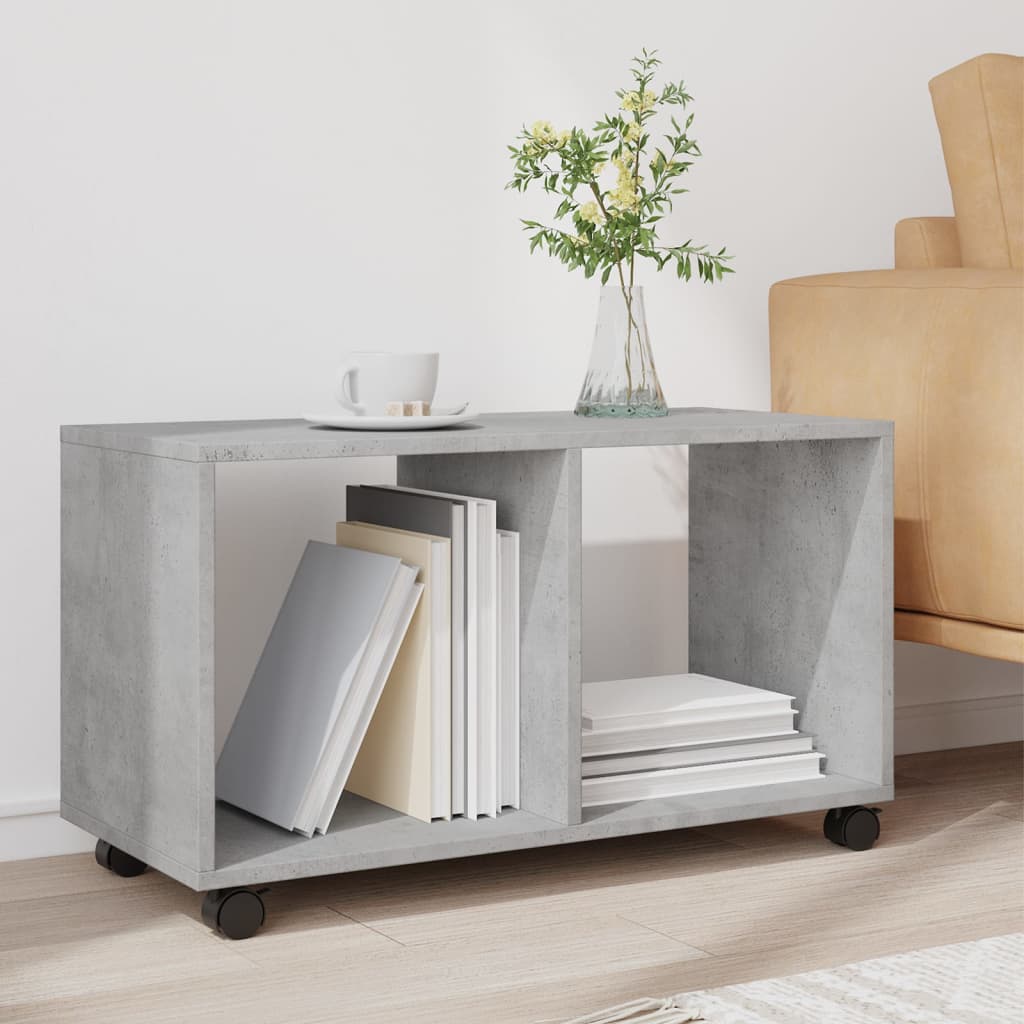 Rolkast 72x33x42,5 cm bewerkt hout betongrijs is nu te koop bij PeponiXL, paradijselijk wonen!