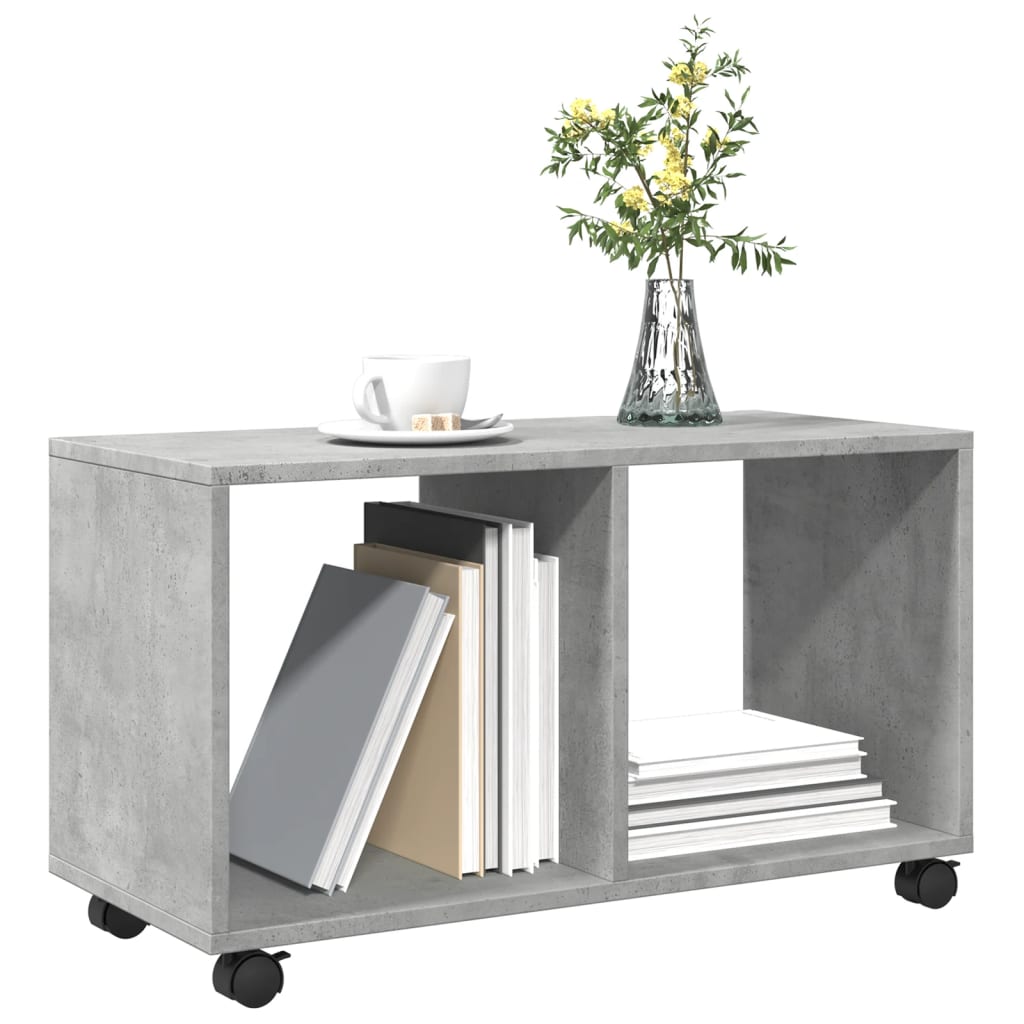 Rolkast 72x33x42,5 cm bewerkt hout betongrijs is nu te koop bij PeponiXL, paradijselijk wonen!