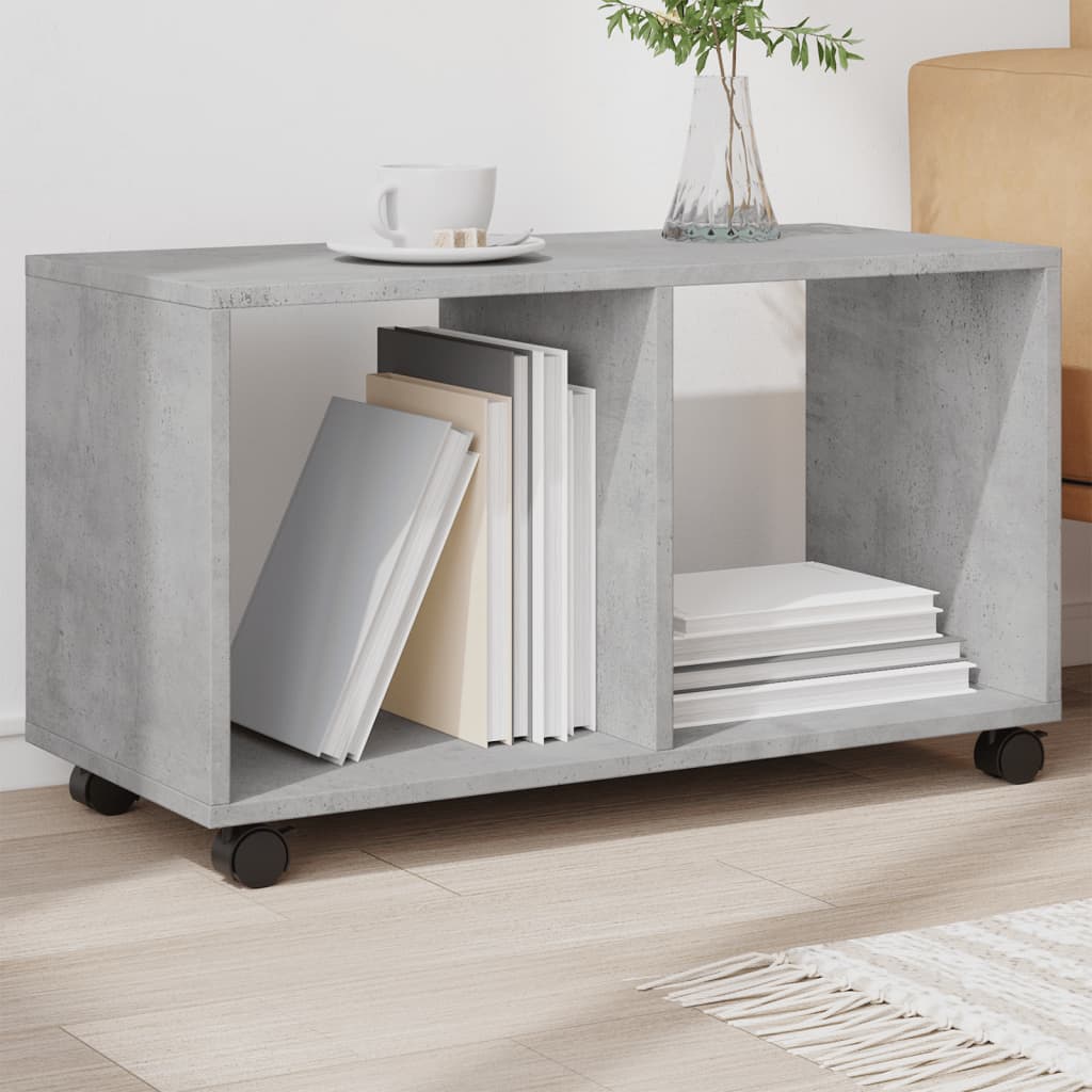 Rolkast 72x33x42,5 cm bewerkt hout betongrijs is nu te koop bij PeponiXL, paradijselijk wonen!
