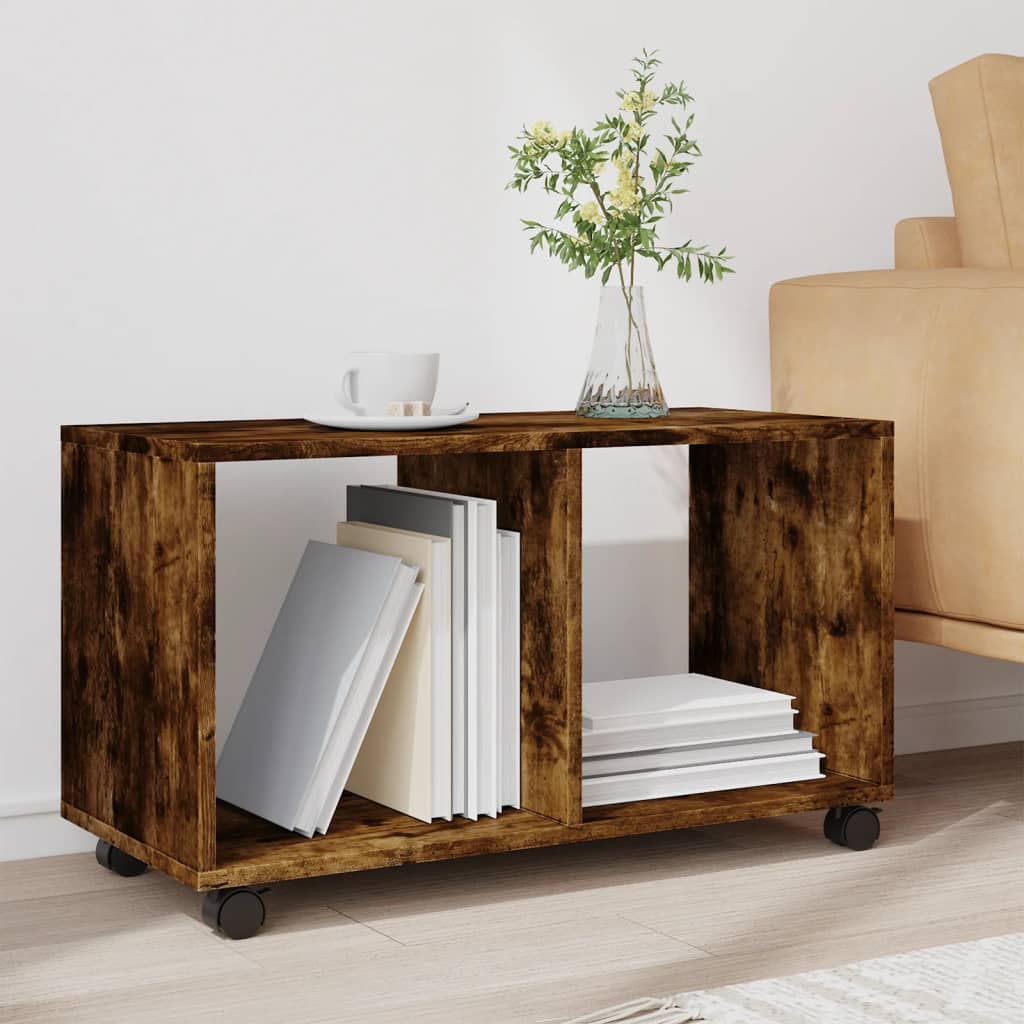 Rolkast 72x33x42,5 cm bewerkt hout gerookt eikenkleurig is nu te koop bij PeponiXL, paradijselijk wonen!