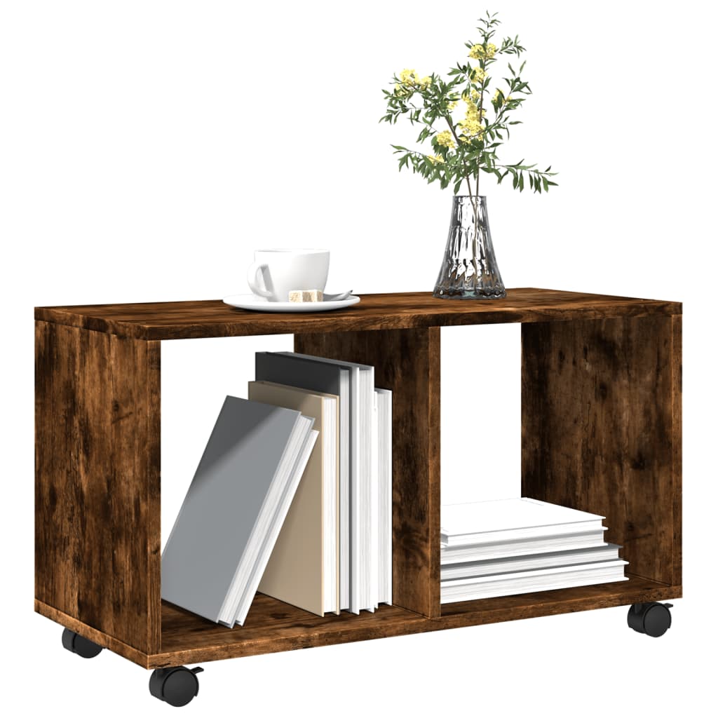 Rolkast 72x33x42,5 cm bewerkt hout gerookt eikenkleurig is nu te koop bij PeponiXL, paradijselijk wonen!