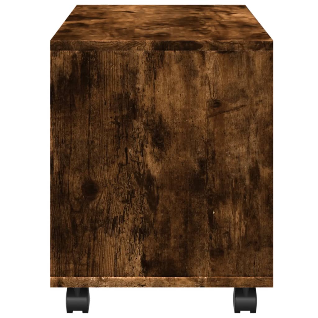Rolkast 72x33x42,5 cm bewerkt hout gerookt eikenkleurig is nu te koop bij PeponiXL, paradijselijk wonen!