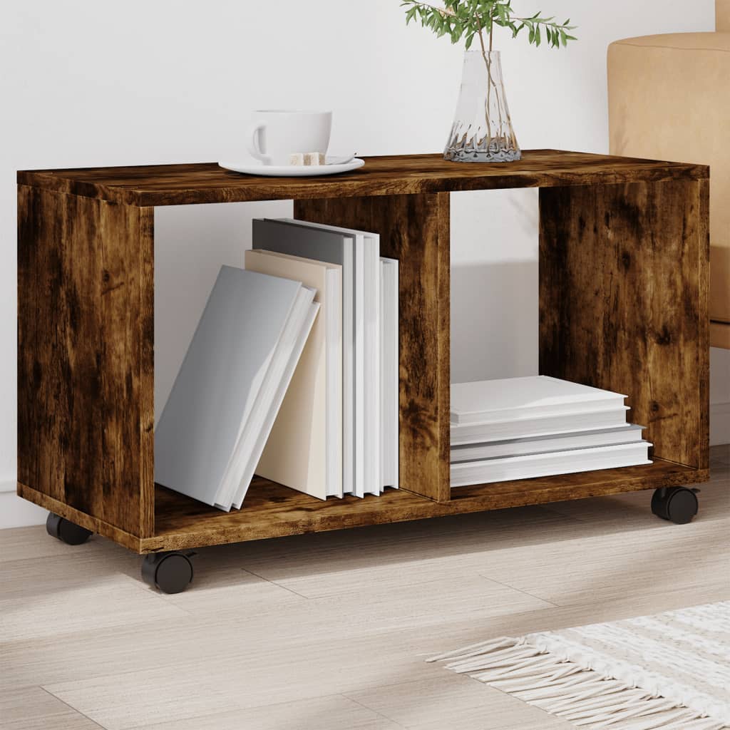 Rolkast 72x33x42,5 cm bewerkt hout gerookt eikenkleurig is nu te koop bij PeponiXL, paradijselijk wonen!