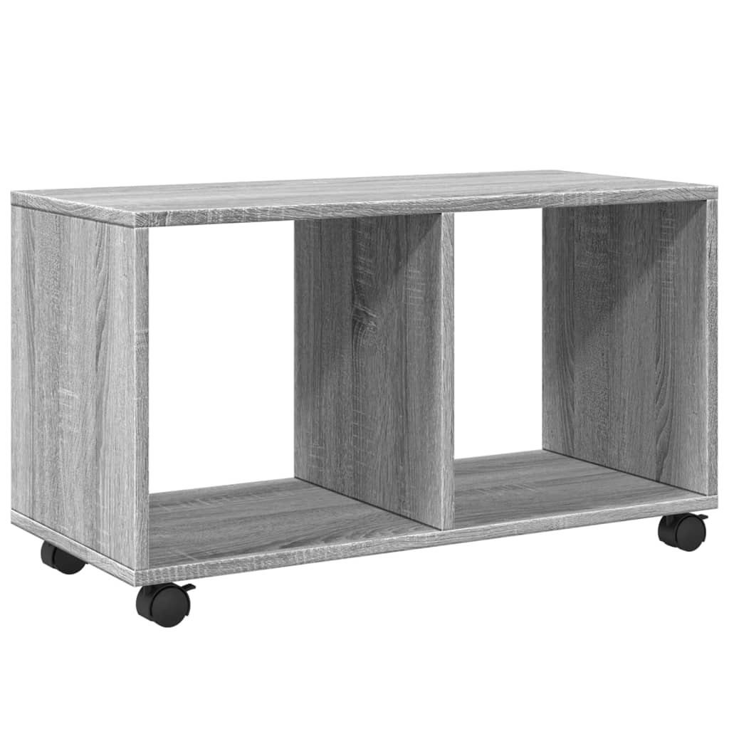 Rolkast 72x33x42,5 cm bewerkt hout grijs sonoma eikenkleurig is nu te koop bij PeponiXL, paradijselijk wonen!