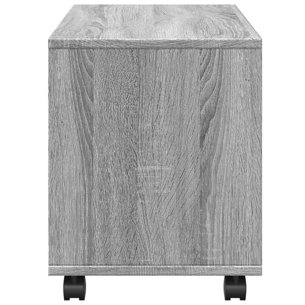 Rolkast 72x33x42,5 cm bewerkt hout grijs sonoma eikenkleurig is nu te koop bij PeponiXL, paradijselijk wonen!