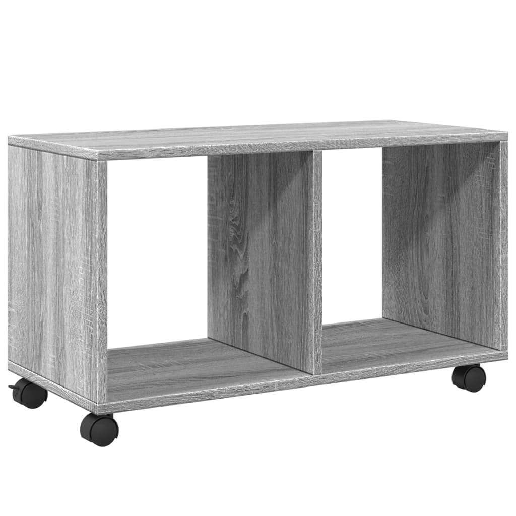 Rolkast 72x33x42,5 cm bewerkt hout grijs sonoma eikenkleurig is nu te koop bij PeponiXL, paradijselijk wonen!