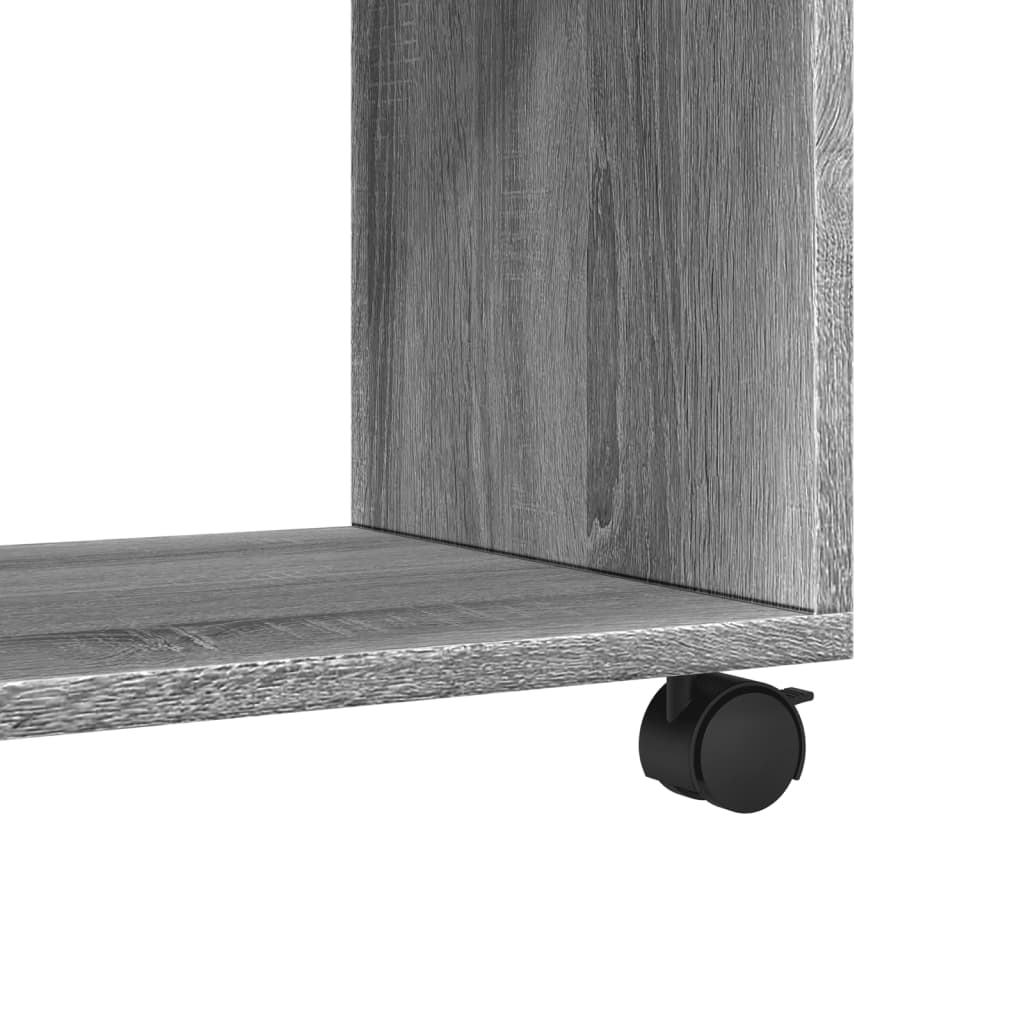 Rolkast 72x33x42,5 cm bewerkt hout grijs sonoma eikenkleurig is nu te koop bij PeponiXL, paradijselijk wonen!