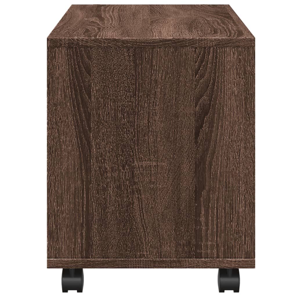 Rolkast 72x33x42,5 cm bewerkt hout bruin eikenkleurig is nu te koop bij PeponiXL, paradijselijk wonen!