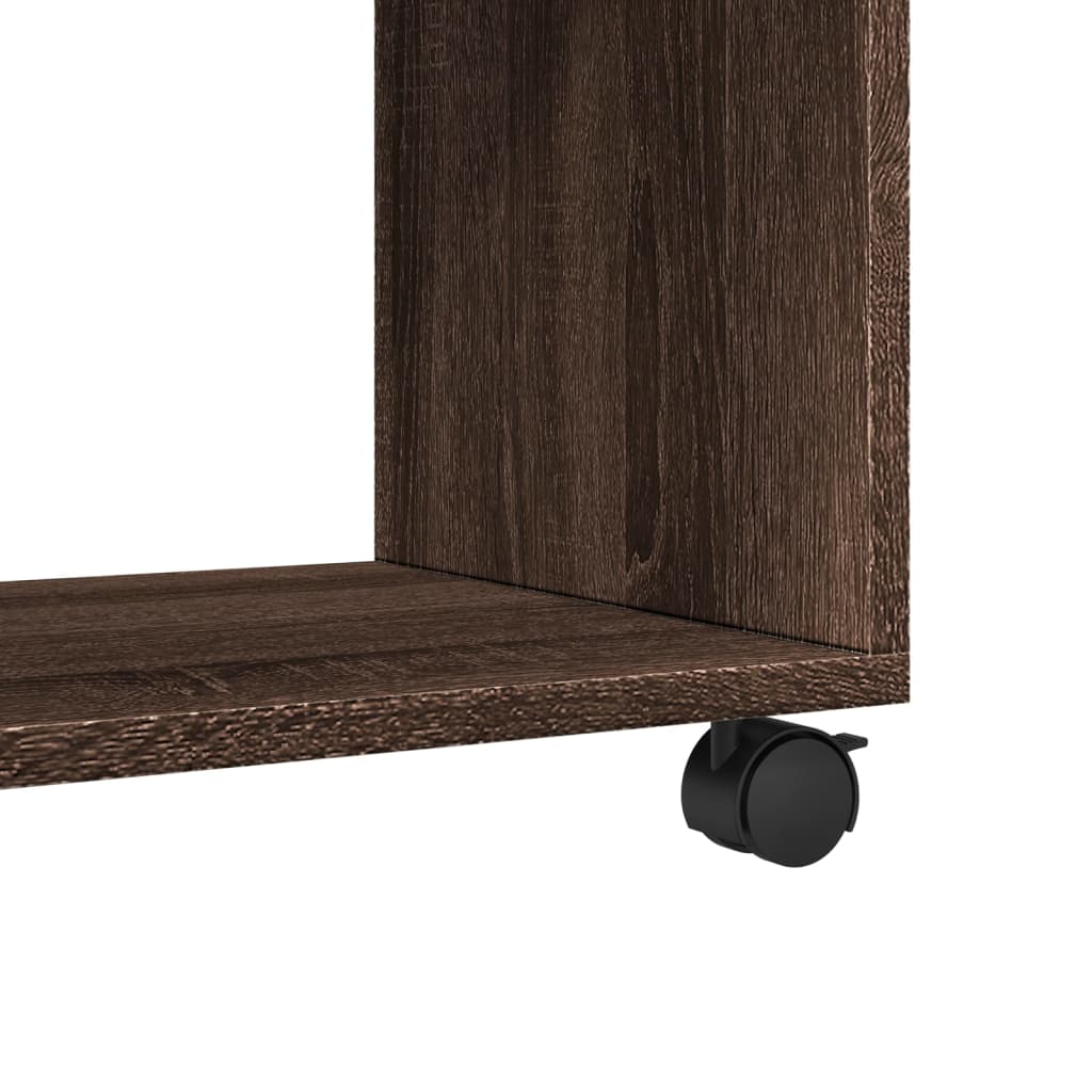 Rolkast 72x33x42,5 cm bewerkt hout bruin eikenkleurig is nu te koop bij PeponiXL, paradijselijk wonen!