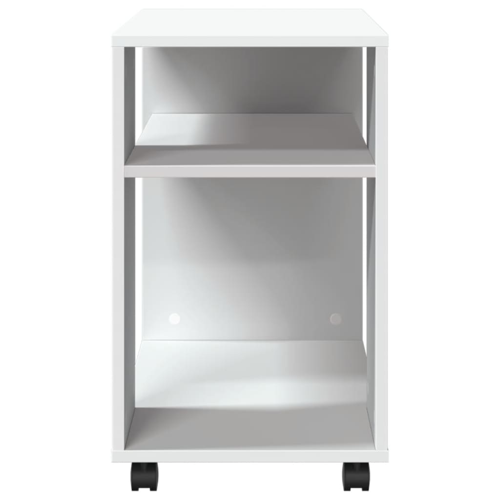 Bijzettafel met wieltjes 70x35x60 cm bewerkt hout wit is nu te koop bij PeponiXL, paradijselijk wonen!