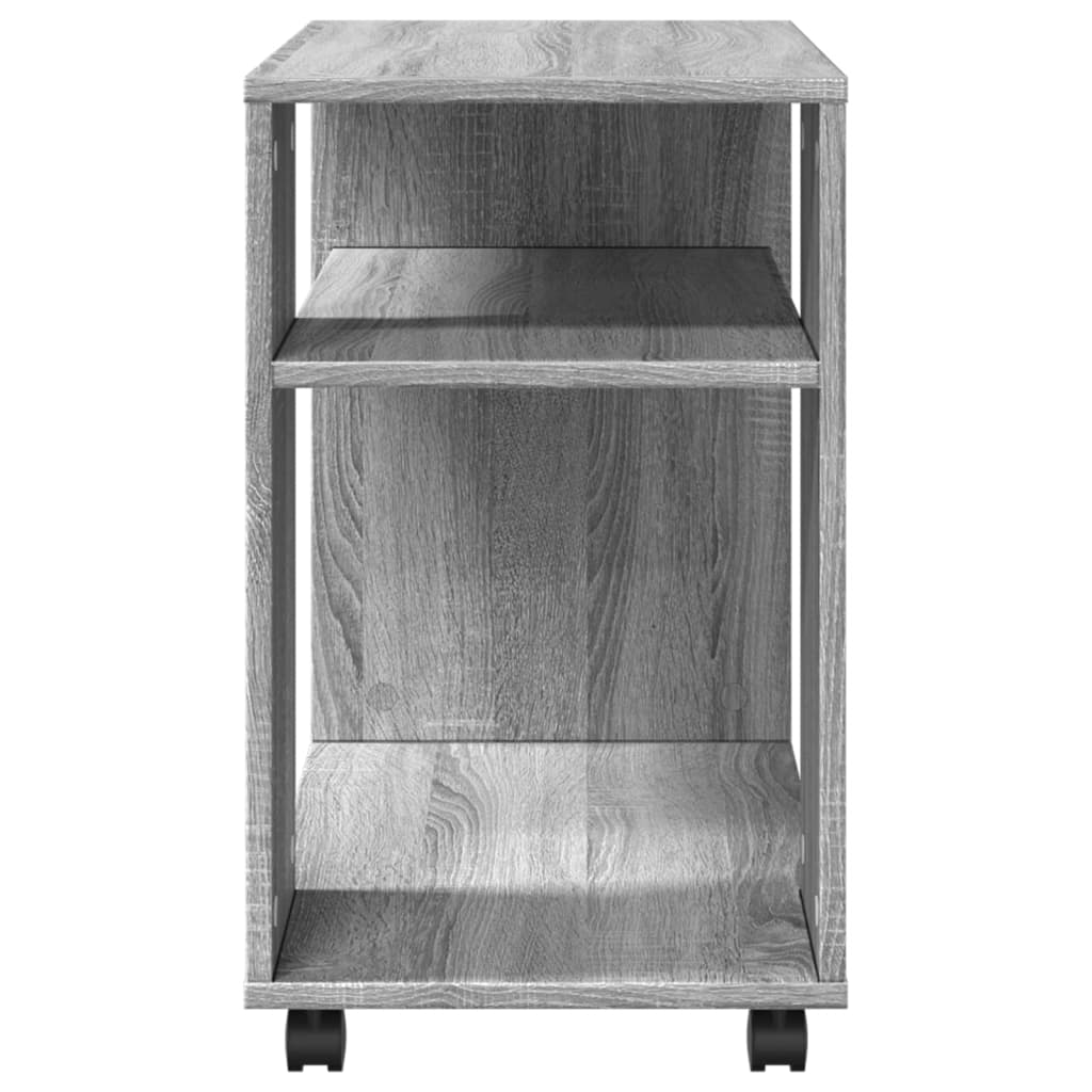 Bijzettafel met wieltjes 70x35x60 cm hout grijs sonoma eiken is nu te koop bij PeponiXL, paradijselijk wonen!