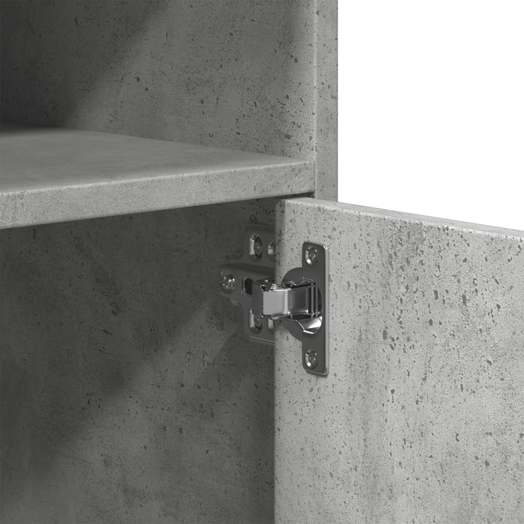 Rolkast 60x48x81 cm bewerkt hout betongrijs is nu te koop bij PeponiXL, paradijselijk wonen!