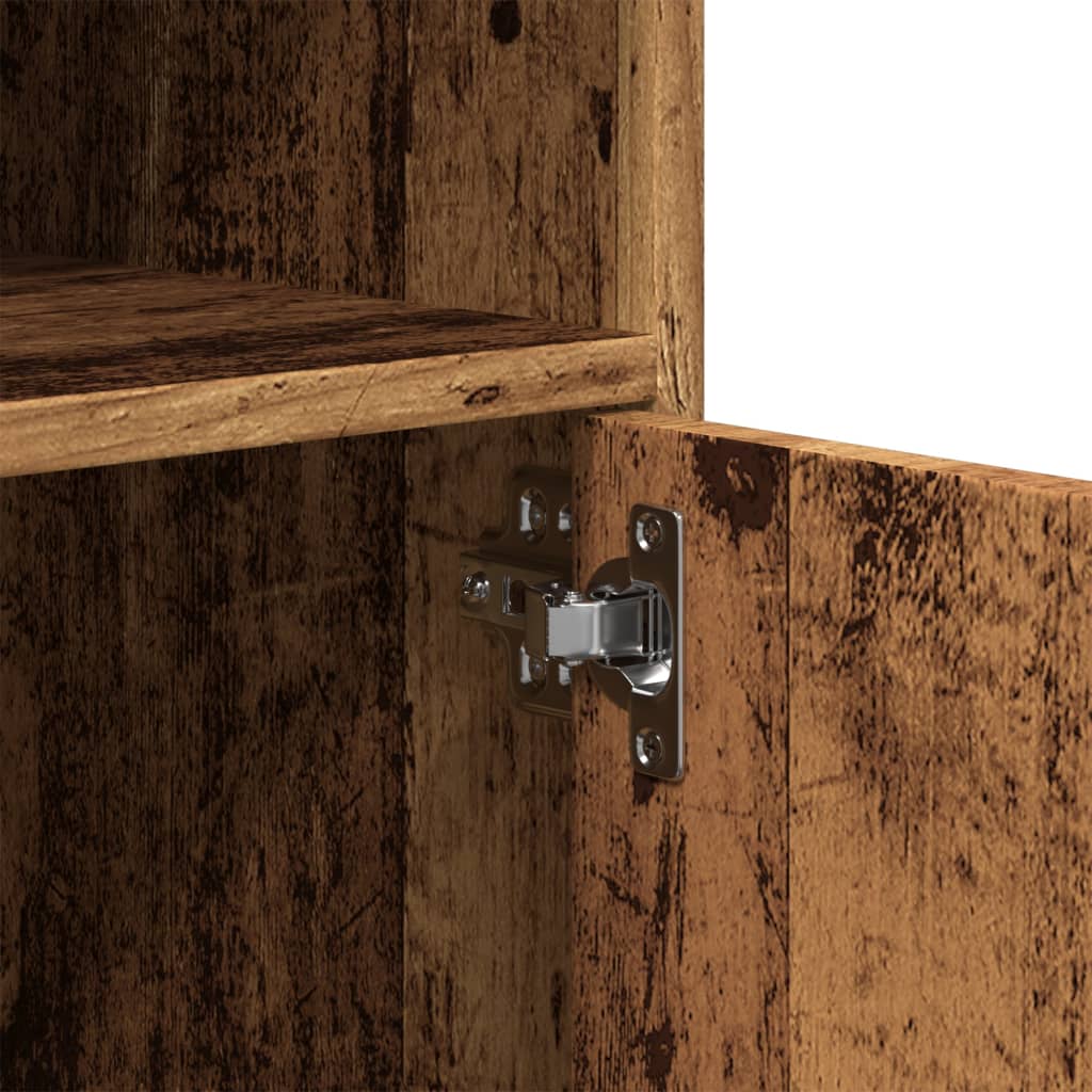 Rolkast 60x48x81 cm bewerkt hout oud houtkleurig is nu te koop bij PeponiXL, paradijselijk wonen!