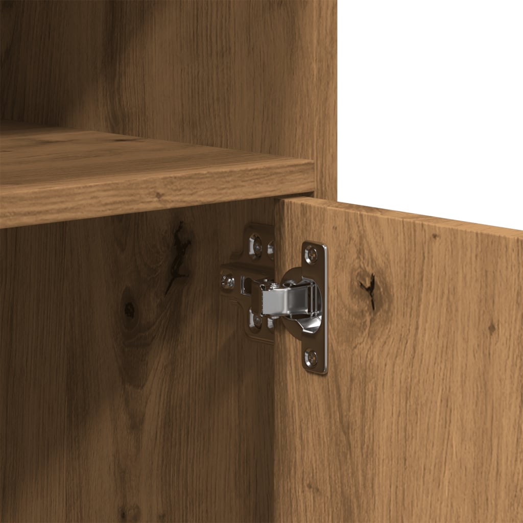 Rolkast 60x48x81 cm bewerkt hout artisanaal eikenkleurig is nu te koop bij PeponiXL, paradijselijk wonen!