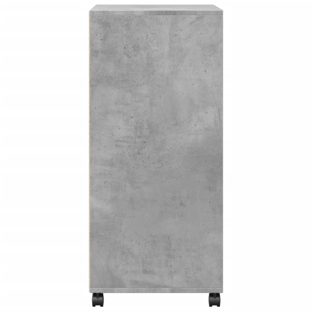 Rolkast 55x40x91 cm bewerkt hout betongrijs is nu te koop bij PeponiXL, paradijselijk wonen!