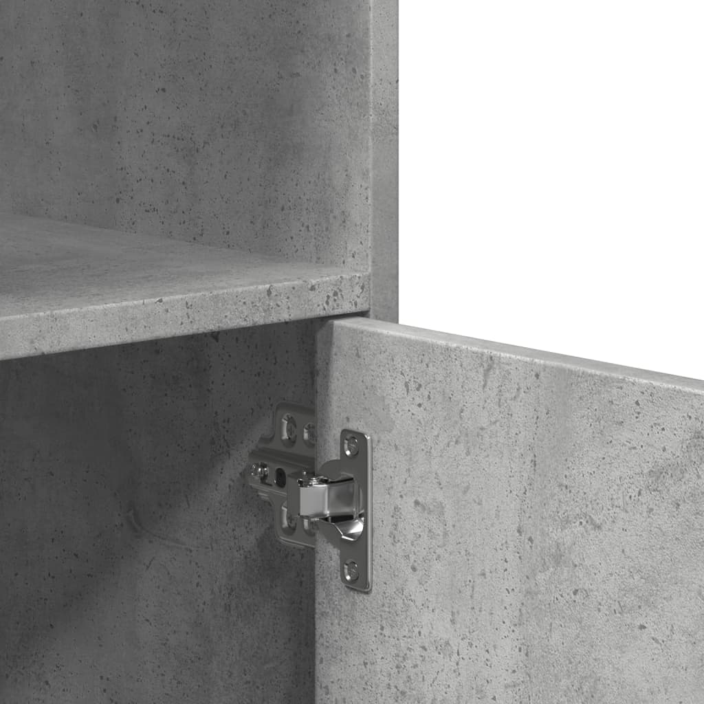 Rolkast 55x40x91 cm bewerkt hout betongrijs is nu te koop bij PeponiXL, paradijselijk wonen!