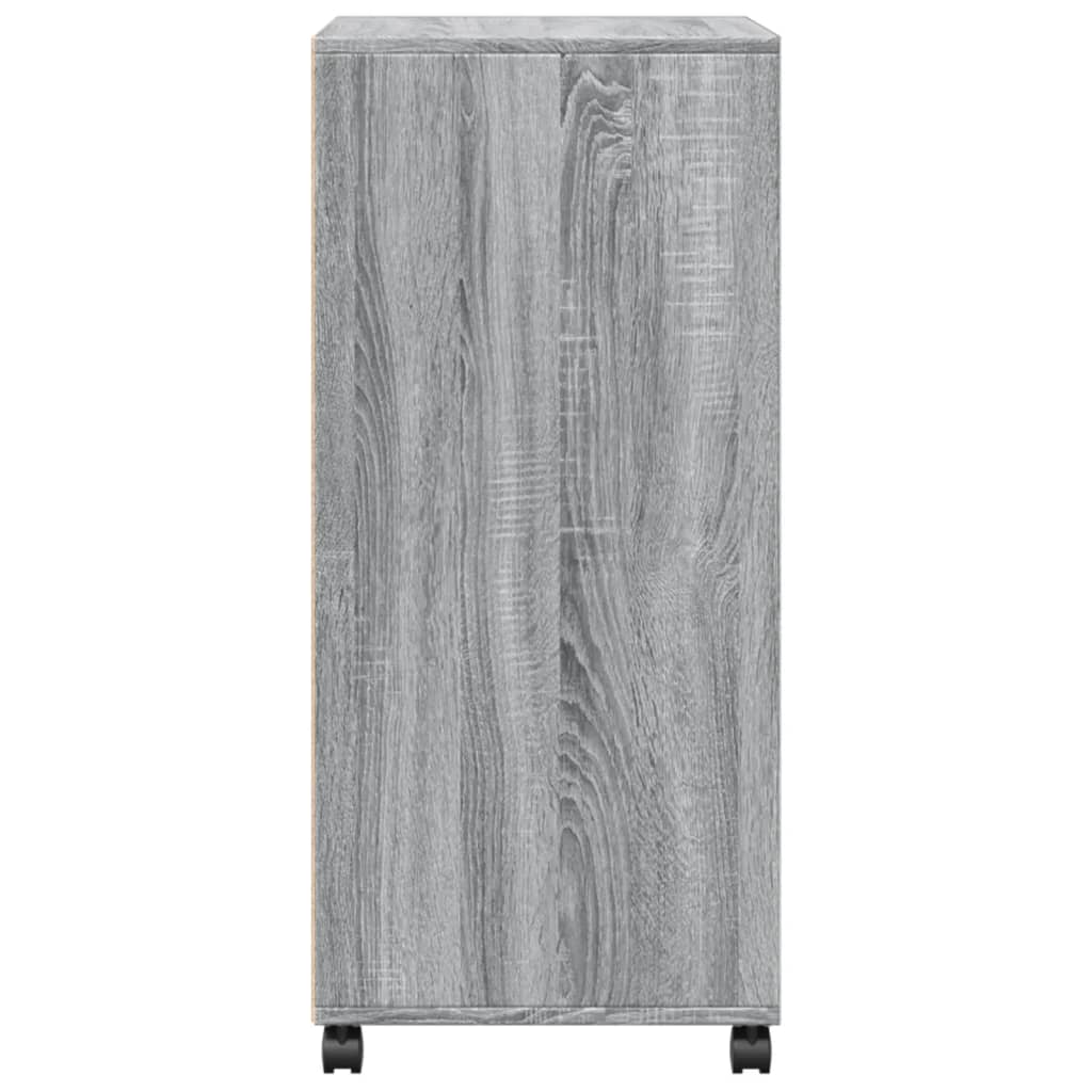 Rolkast 55x40x91 cm bewerkt hout grijs sonoma eikenkleurig is nu te koop bij PeponiXL, paradijselijk wonen!
