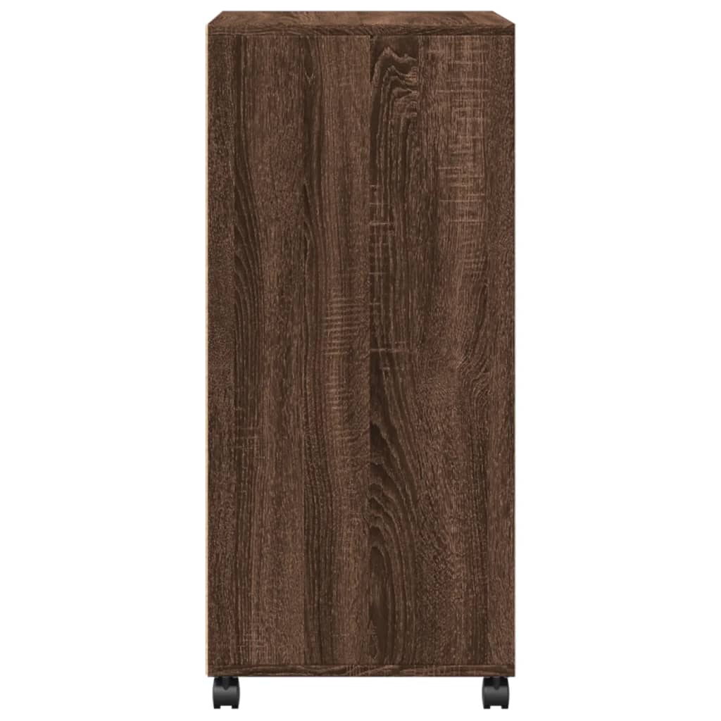 Rolkast 55x40x91 cm bewerkt hout bruin eikenkleurig is nu te koop bij PeponiXL, paradijselijk wonen!