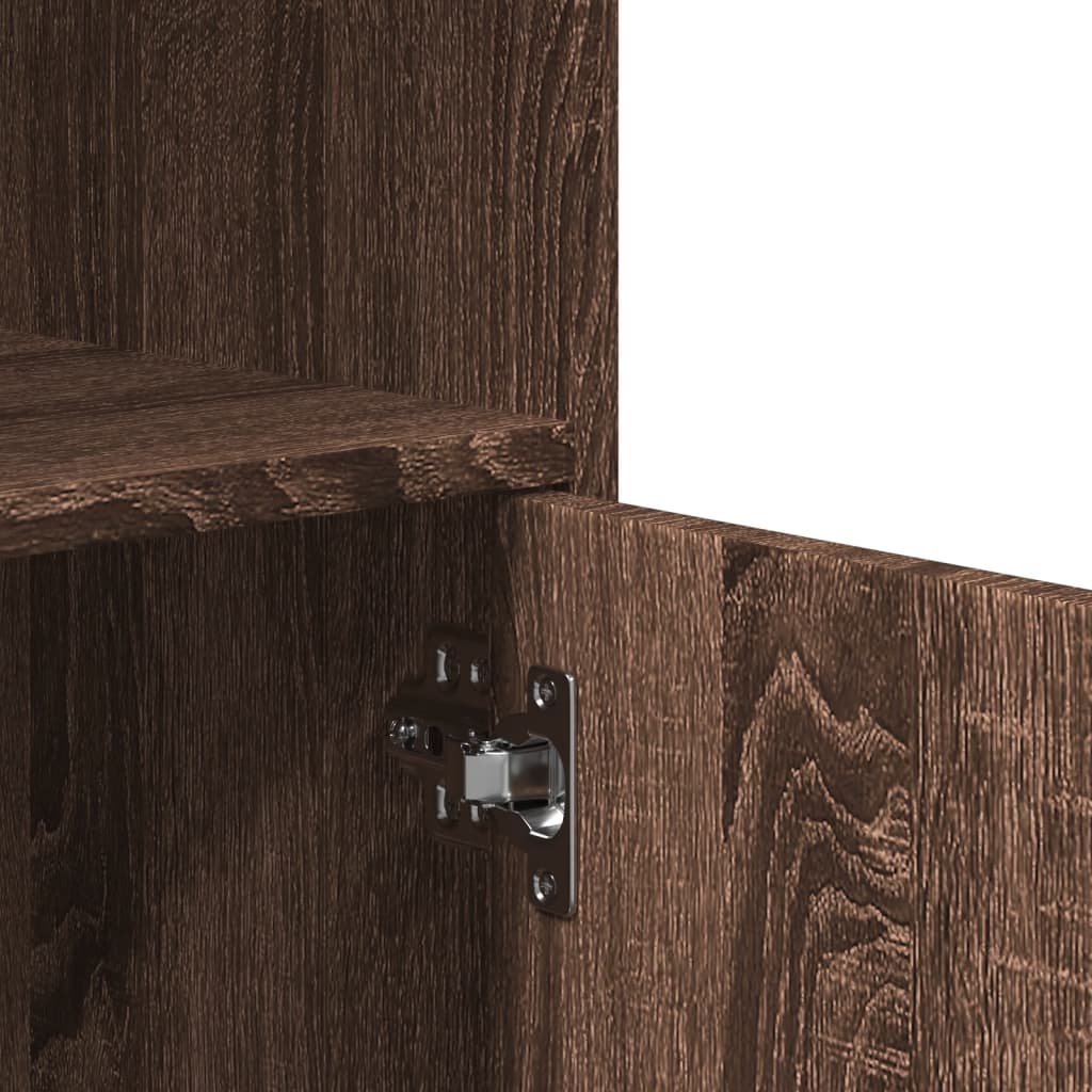 Rolkast 55x40x91 cm bewerkt hout bruin eikenkleurig is nu te koop bij PeponiXL, paradijselijk wonen!