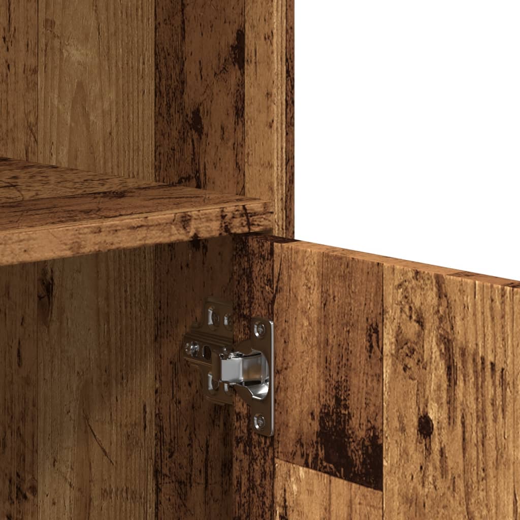 Rolkast 55x40x91 cm bewerkt hout oud houtkleurig is nu te koop bij PeponiXL, paradijselijk wonen!
