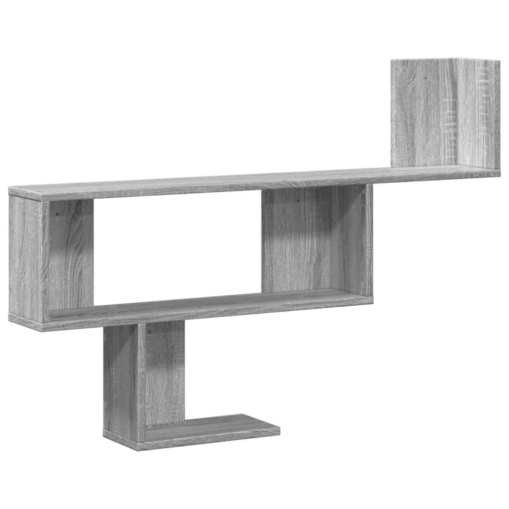 Wandschap 100x15x70 cm bewerkt hout grijs sonoma eikenkleurig is nu te koop bij PeponiXL, paradijselijk wonen!