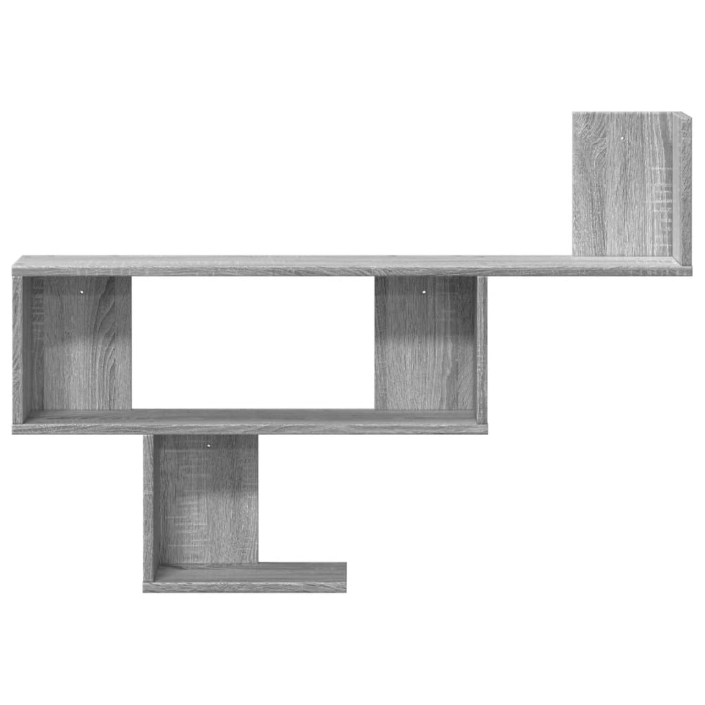 Wandschap 100x15x70 cm bewerkt hout grijs sonoma eikenkleurig is nu te koop bij PeponiXL, paradijselijk wonen!