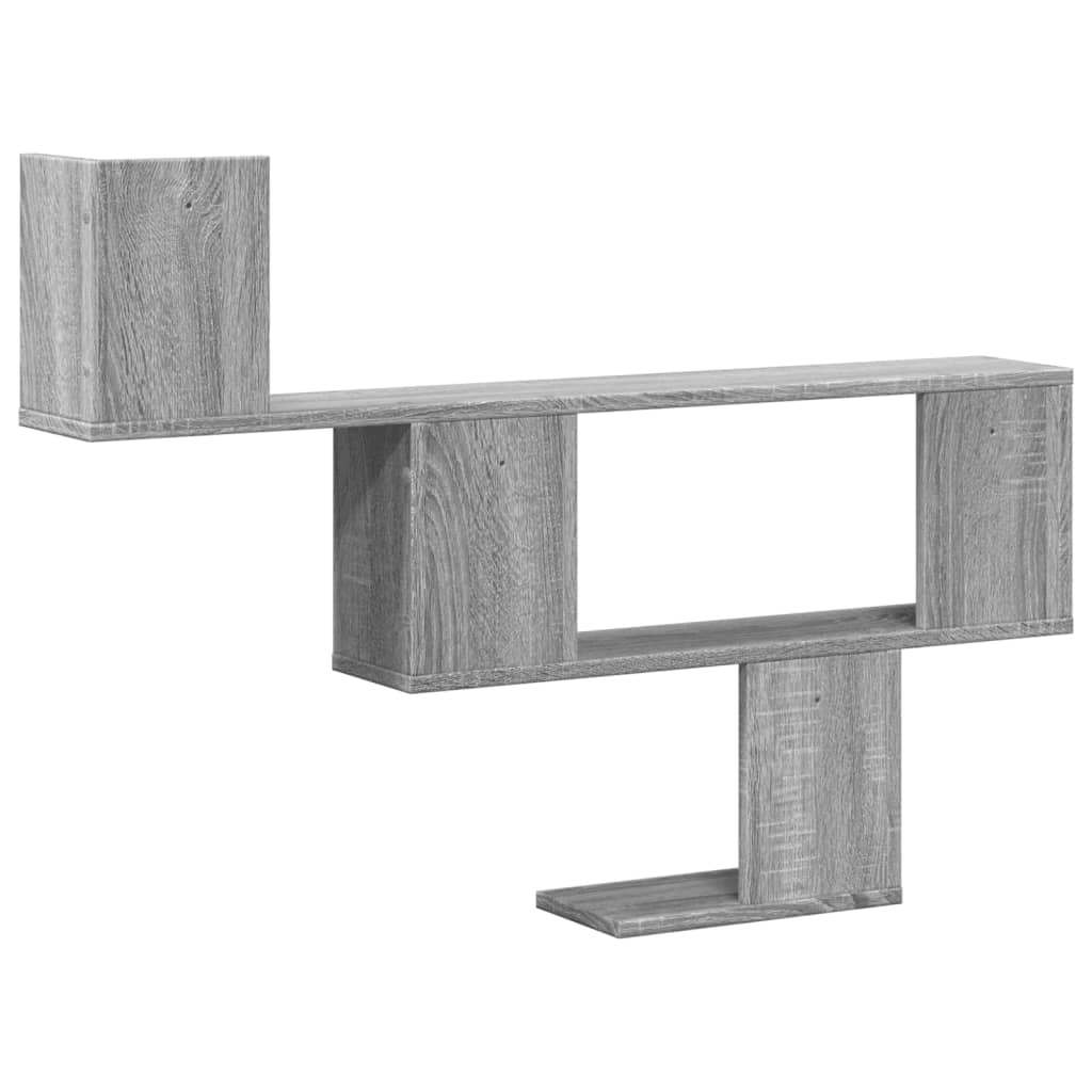 Wandschap 100x15x70 cm bewerkt hout grijs sonoma eikenkleurig is nu te koop bij PeponiXL, paradijselijk wonen!