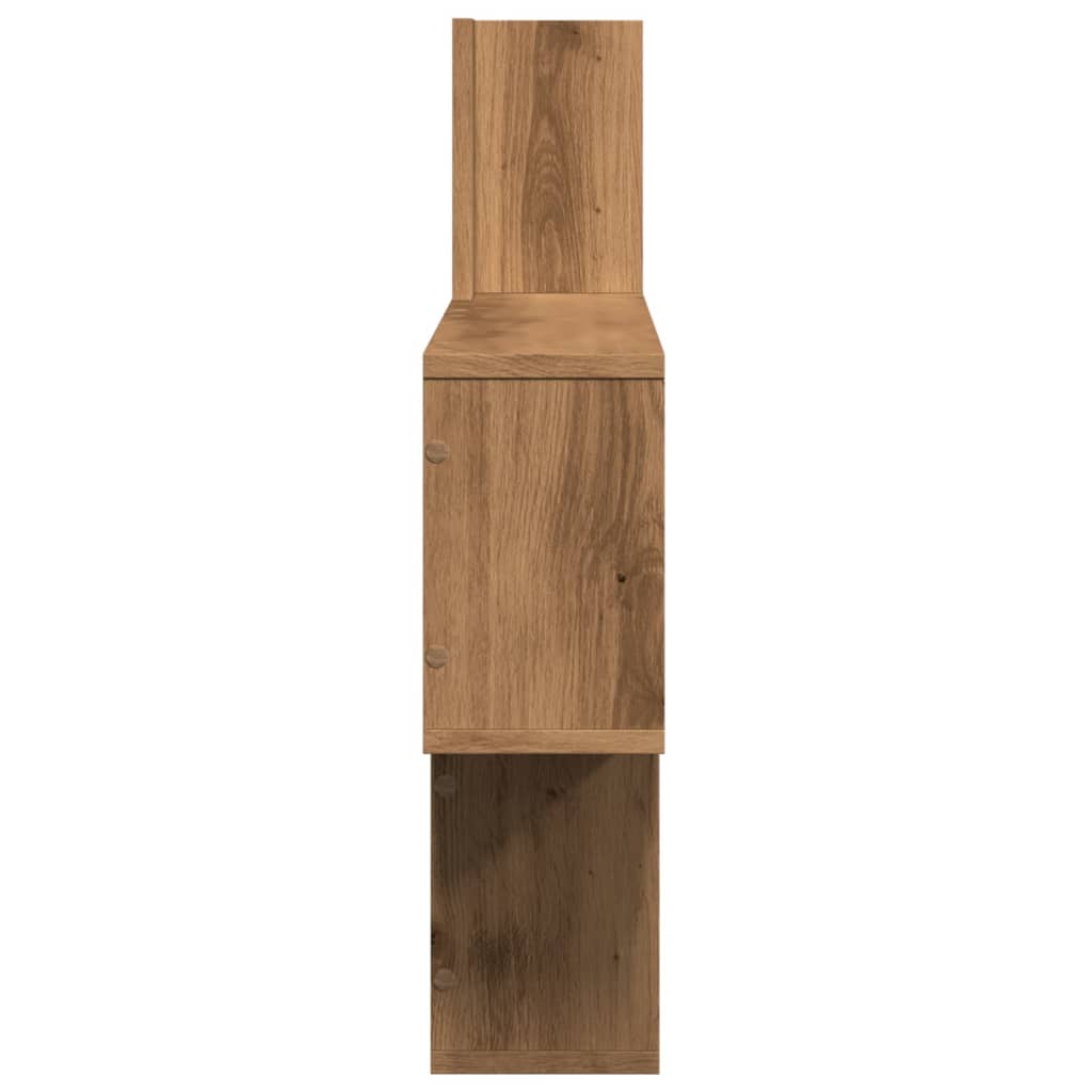 Wandschap 100x15x70 cm bewerkt hout artisanaal eikenkleurig is nu te koop bij PeponiXL, paradijselijk wonen!