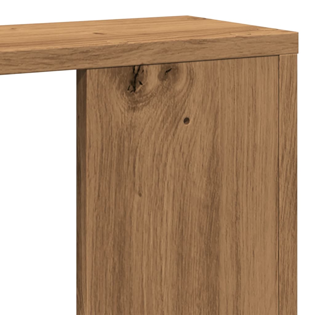 Wandschap 100x15x70 cm bewerkt hout artisanaal eikenkleurig is nu te koop bij PeponiXL, paradijselijk wonen!
