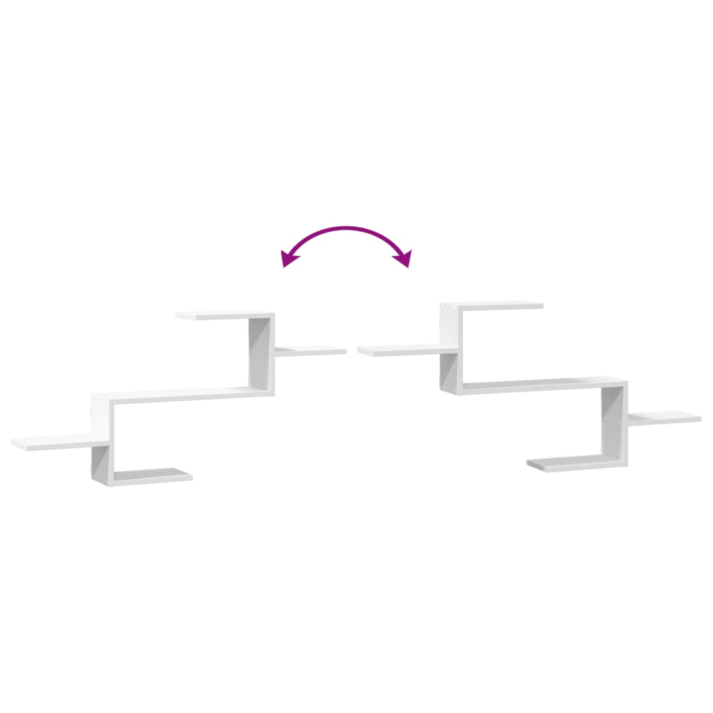 Wandschap 104x15x49 cm bewerkt hout wit is nu te koop bij PeponiXL, paradijselijk wonen!