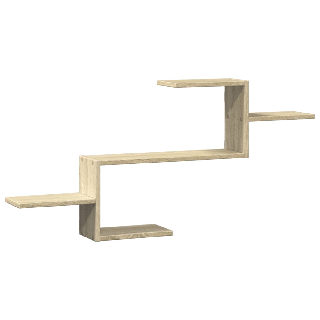Wandschap 104x15x49 cm bewerkt hout sonoma eikenkleurig is nu te koop bij PeponiXL, paradijselijk wonen!