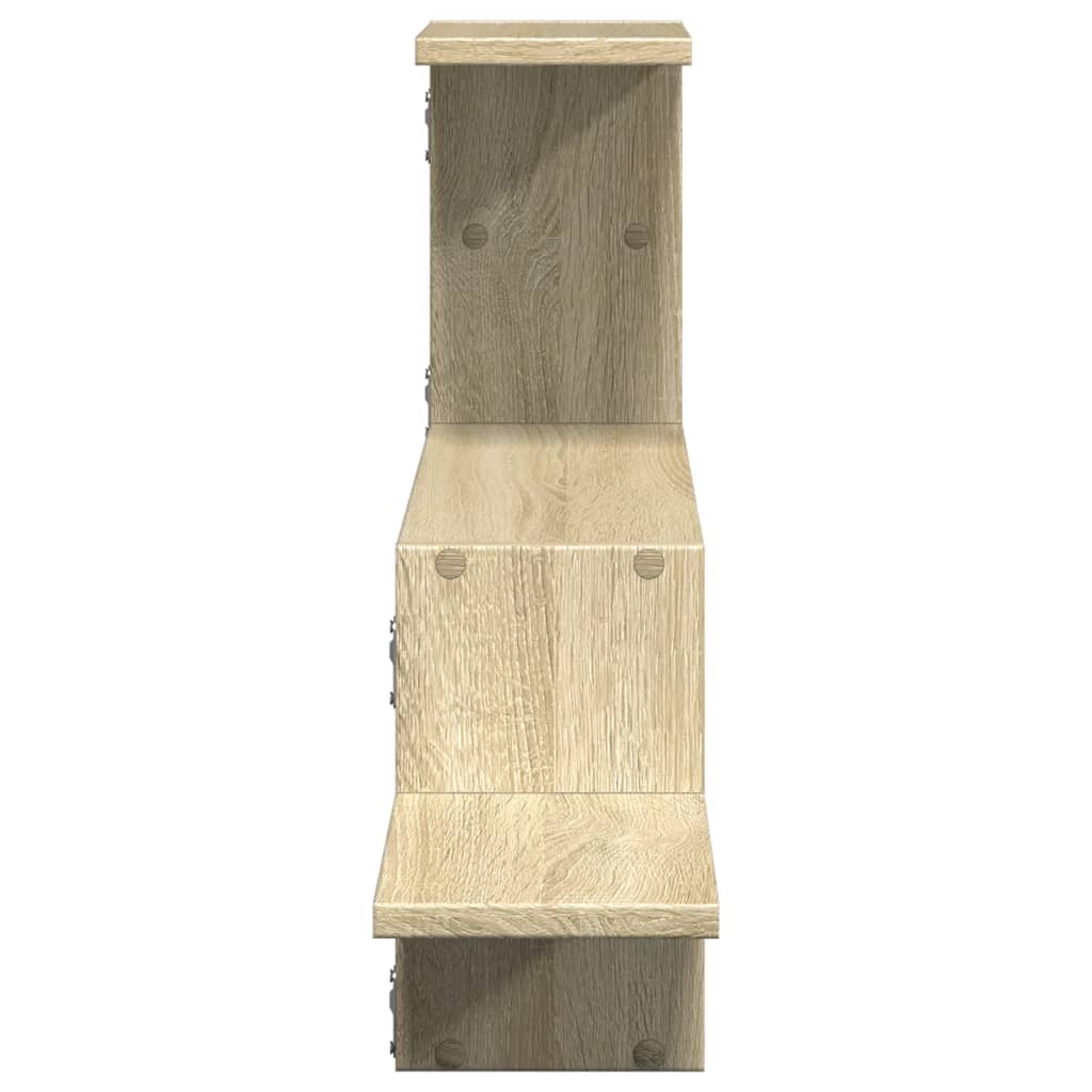 Wandschap 104x15x49 cm bewerkt hout sonoma eikenkleurig is nu te koop bij PeponiXL, paradijselijk wonen!