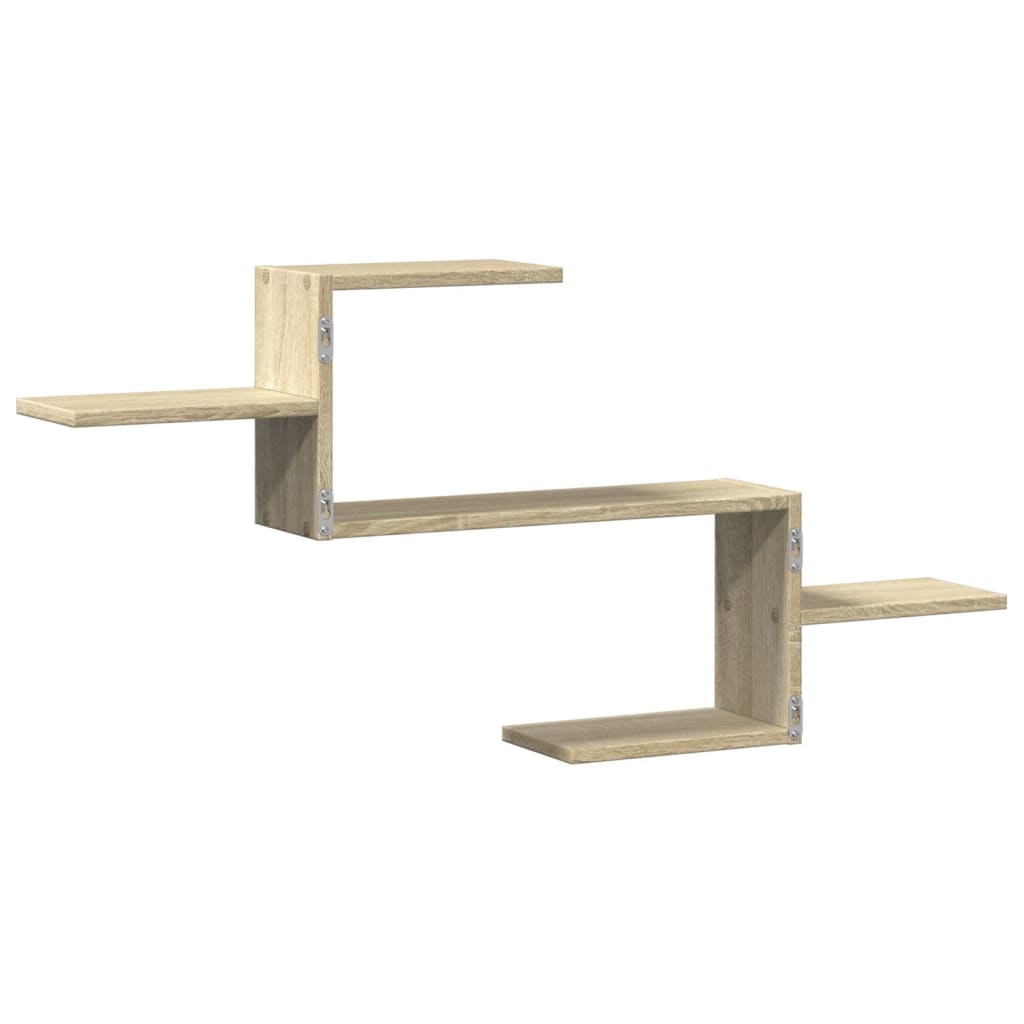 Wandschap 104x15x49 cm bewerkt hout sonoma eikenkleurig is nu te koop bij PeponiXL, paradijselijk wonen!
