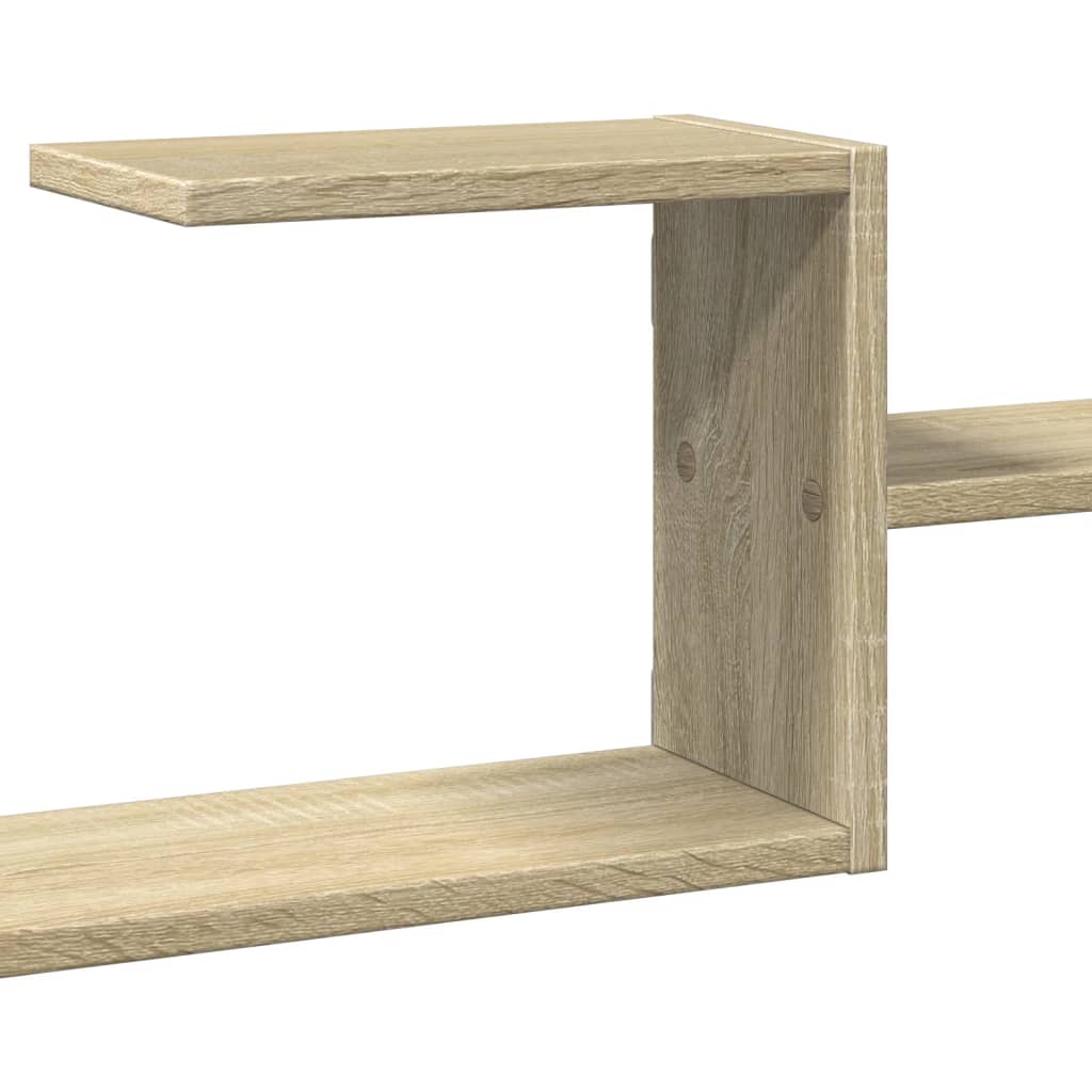 Wandschap 104x15x49 cm bewerkt hout sonoma eikenkleurig is nu te koop bij PeponiXL, paradijselijk wonen!