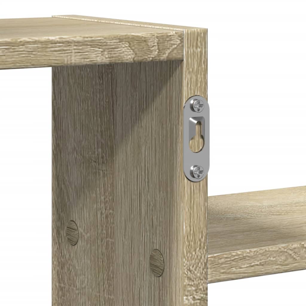 Wandschap 104x15x49 cm bewerkt hout sonoma eikenkleurig is nu te koop bij PeponiXL, paradijselijk wonen!