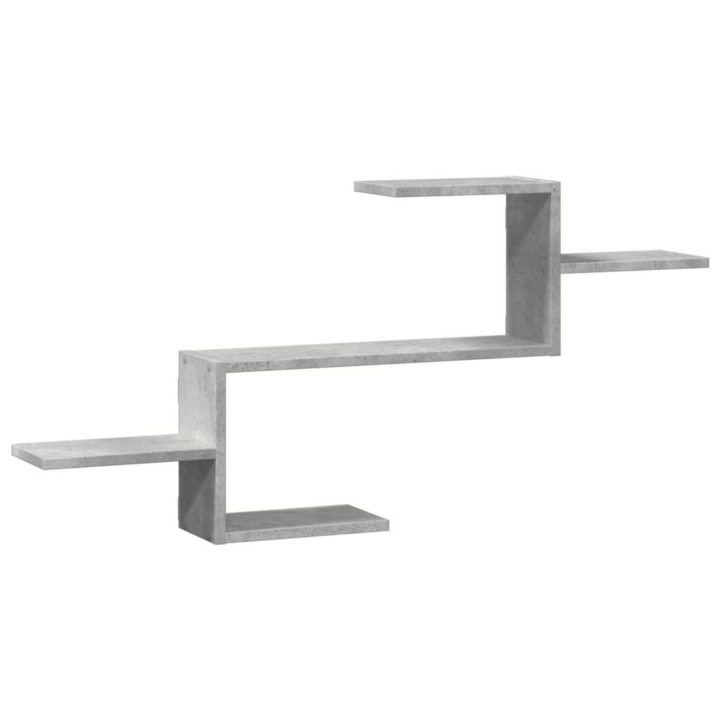 Wandschap 104x15x49 cm bewerkt hout betongrijs is nu te koop bij PeponiXL, paradijselijk wonen!