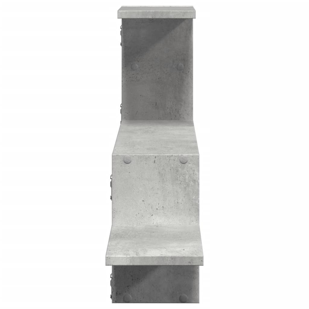Wandschap 104x15x49 cm bewerkt hout betongrijs is nu te koop bij PeponiXL, paradijselijk wonen!