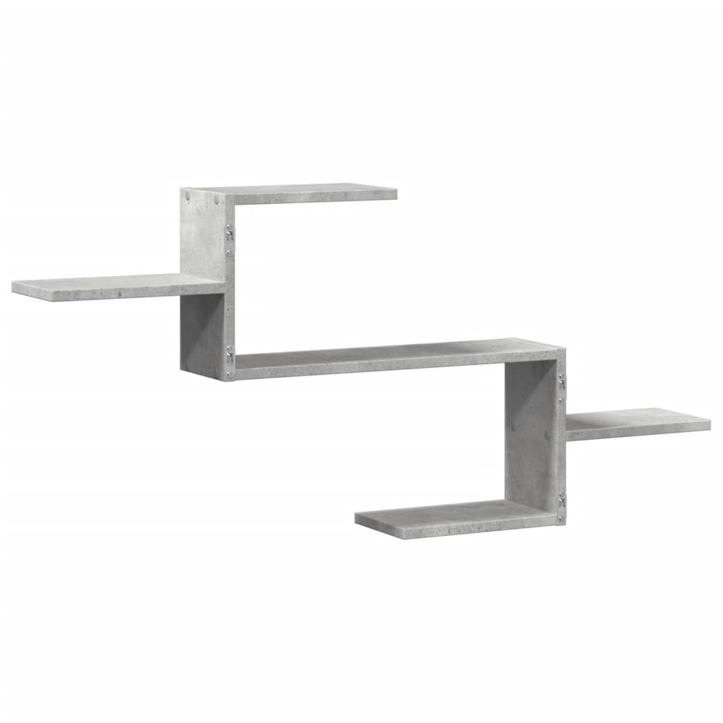 Wandschap 104x15x49 cm bewerkt hout betongrijs is nu te koop bij PeponiXL, paradijselijk wonen!