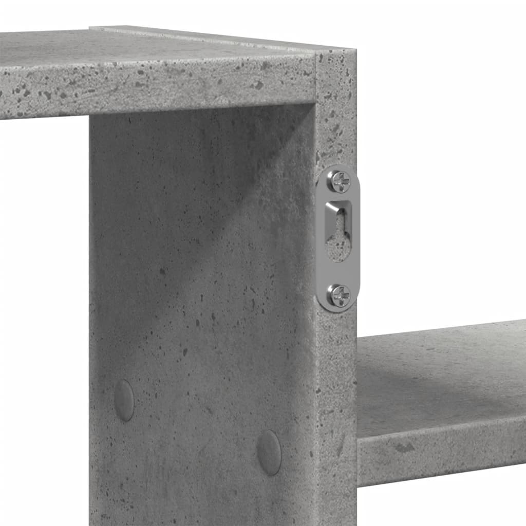 Wandschap 104x15x49 cm bewerkt hout betongrijs is nu te koop bij PeponiXL, paradijselijk wonen!