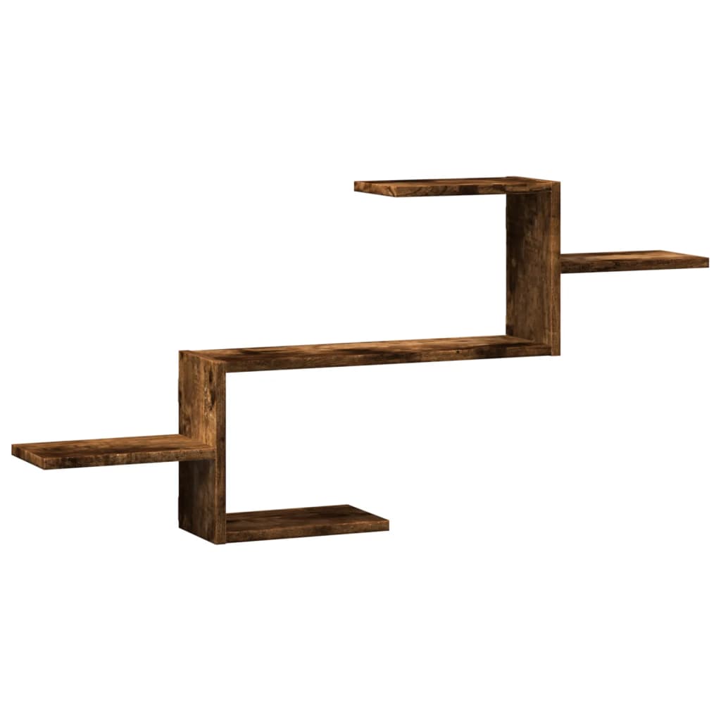 Wandschap 104x15x49 cm bewerkt hout gerookt eikenkleurig is nu te koop bij PeponiXL, paradijselijk wonen!