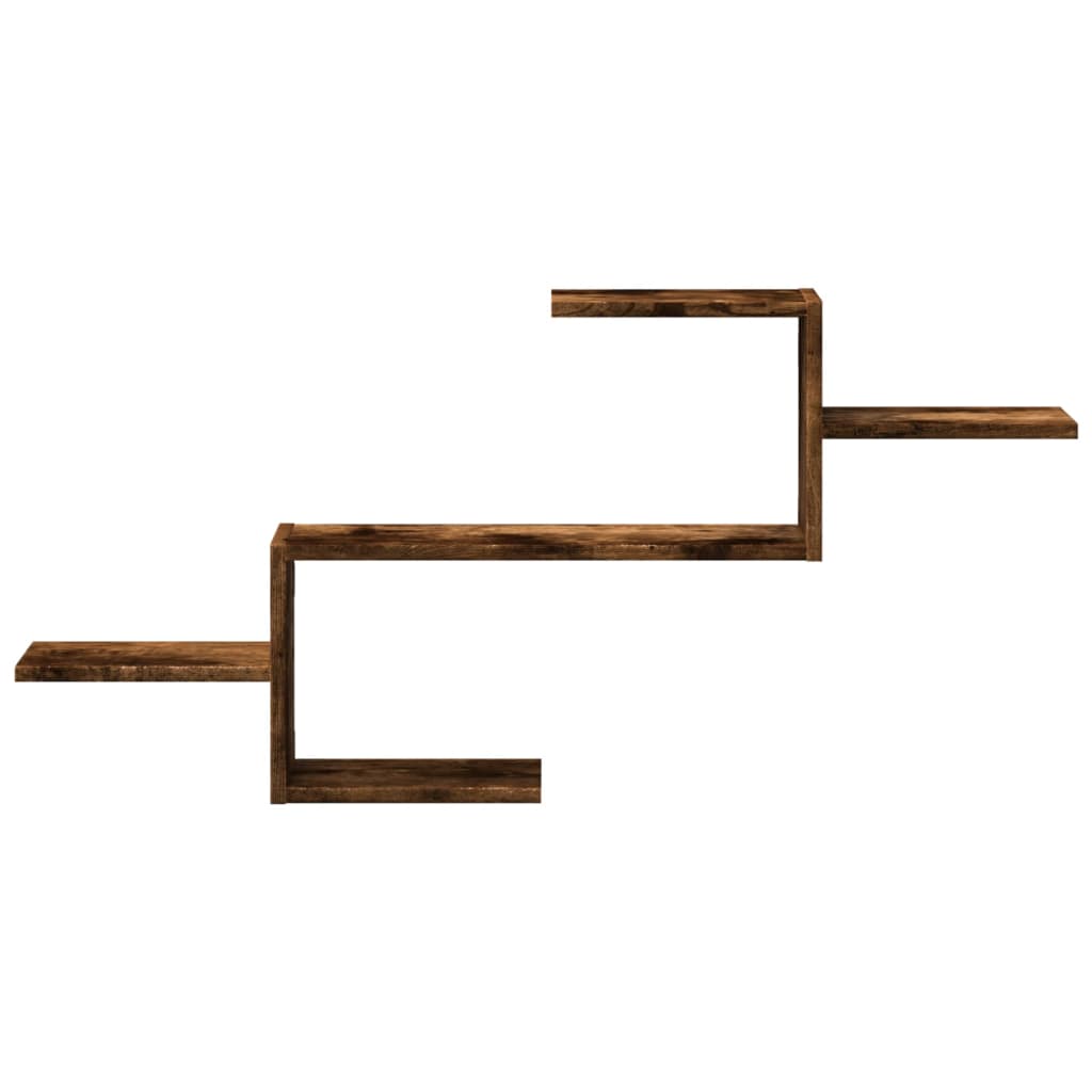 Wandschap 104x15x49 cm bewerkt hout gerookt eikenkleurig is nu te koop bij PeponiXL, paradijselijk wonen!