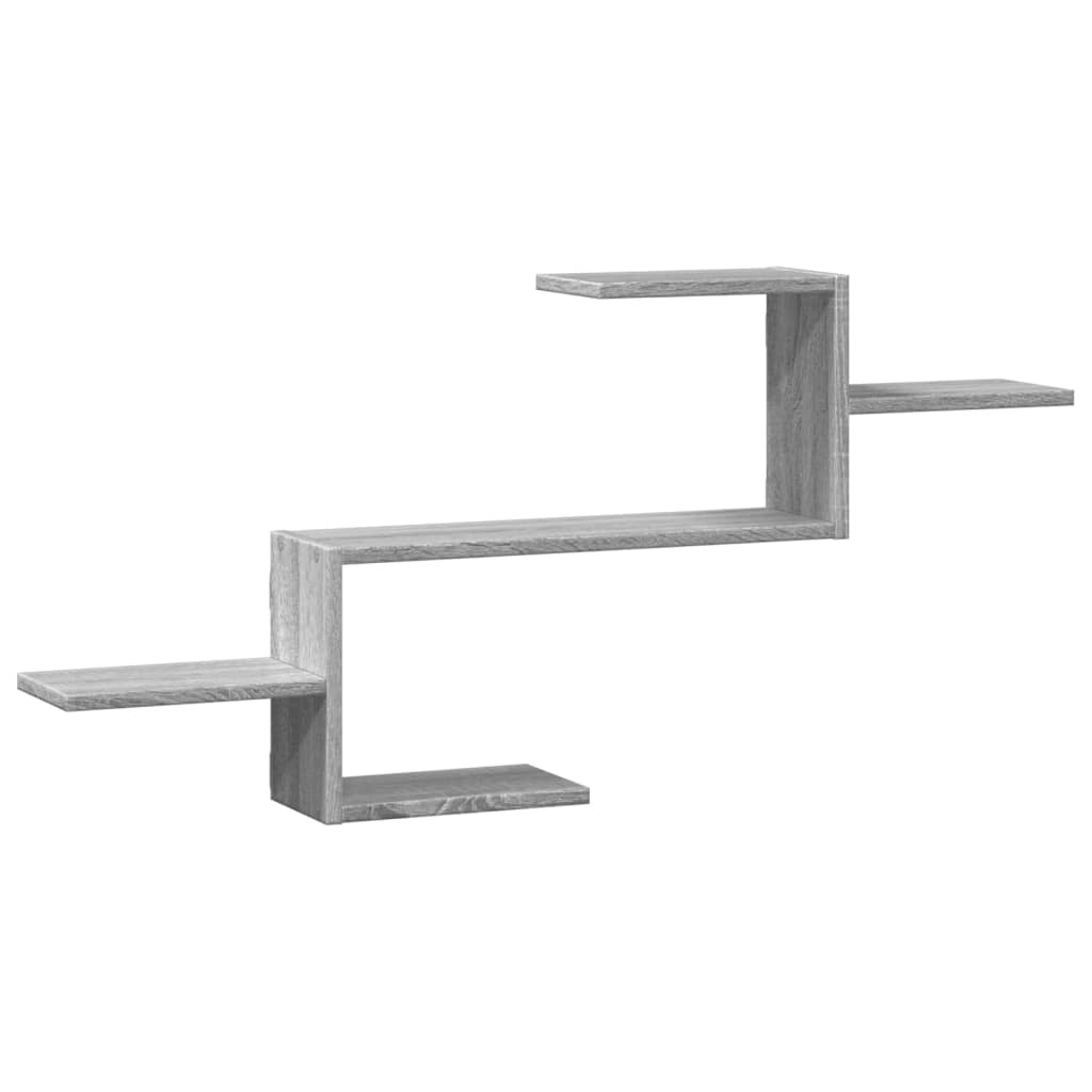 Wandschap 104x15x49 cm bewerkt hout grijs sonoma eikenkleurig is nu te koop bij PeponiXL, paradijselijk wonen!