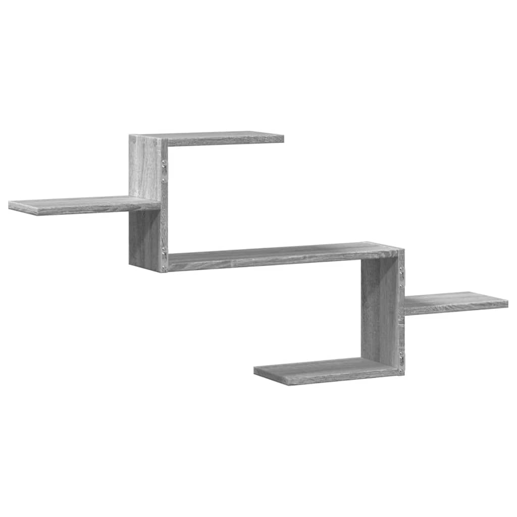 Wandschap 104x15x49 cm bewerkt hout grijs sonoma eikenkleurig is nu te koop bij PeponiXL, paradijselijk wonen!