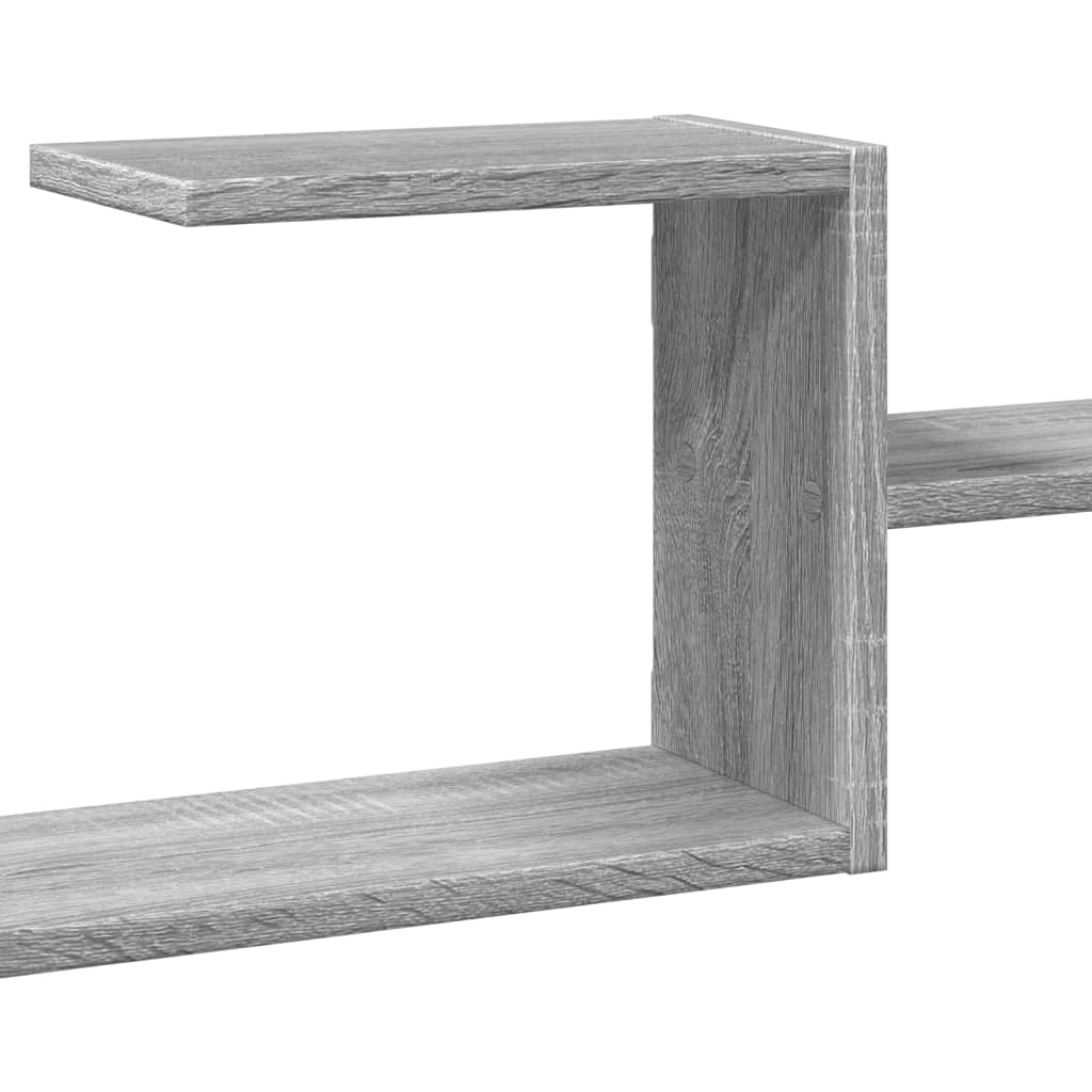 Wandschap 104x15x49 cm bewerkt hout grijs sonoma eikenkleurig is nu te koop bij PeponiXL, paradijselijk wonen!