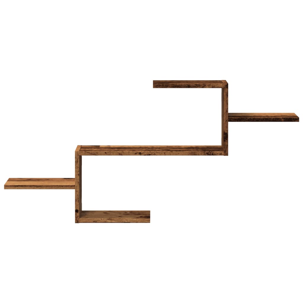 Wandschap 104x15x49 cm bewerkt hout oud houtkleurig is nu te koop bij PeponiXL, paradijselijk wonen!
